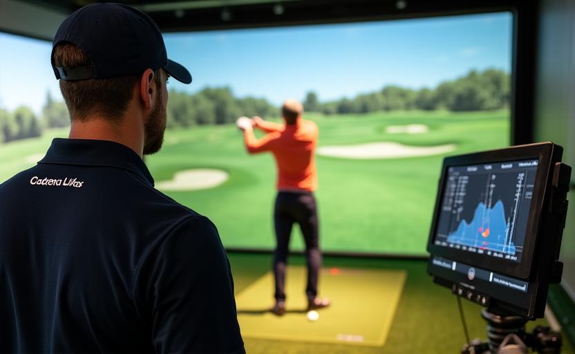 A professional golf club fitting session at Caldera Links