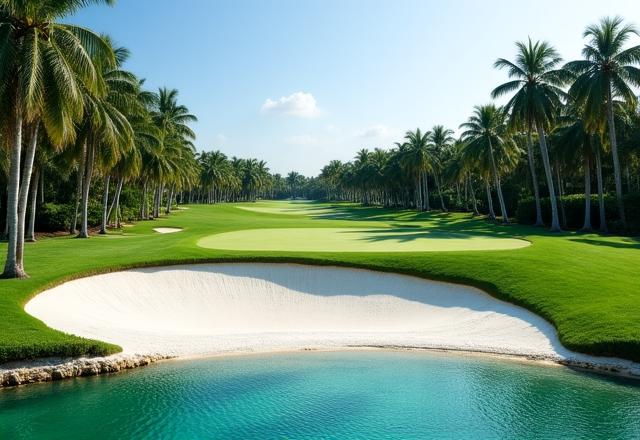 Breathtaking view of a hole at Caldera Links Singapore
