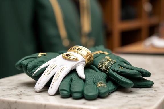 Display of high-end golf apparel and equipment